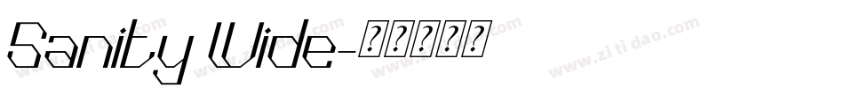 Sanity Wide字体转换